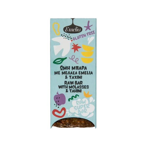 Emelia με Μελάσα και Ταχίνι Μπάρα Raw / Ενέργειας 45gr