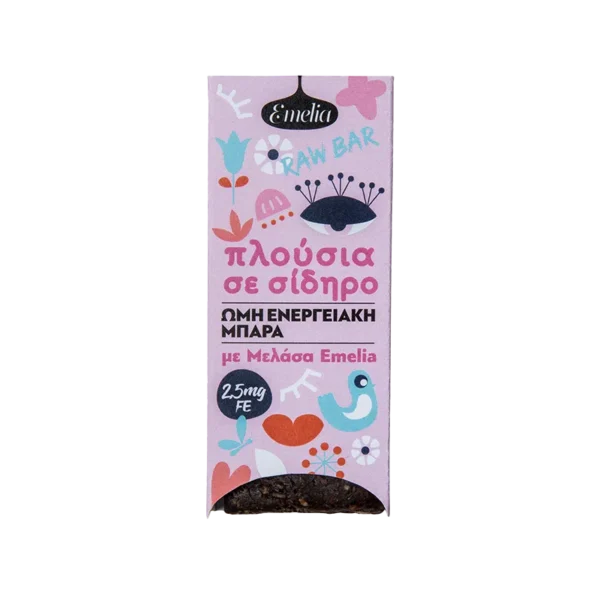 Emelia με Μελάσα Μπάρα Ενέργειας / Raw Χωρίς Προσθήκη Ζάχαρης 45gr