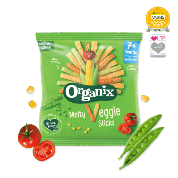 Organix Βιολογικά Στικς Λαχανικών Melty Veggie +7 μηνών 15gr