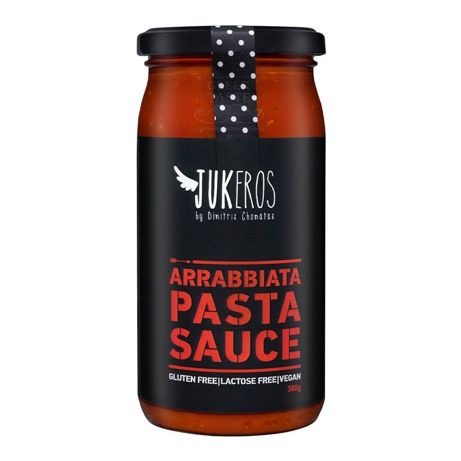JK1015 Jukeros Έτοιμη σάλτσα ντομάτας για ζυμαρικά με καυτερή κόκκινη πιπεριά 360gr - Image 1