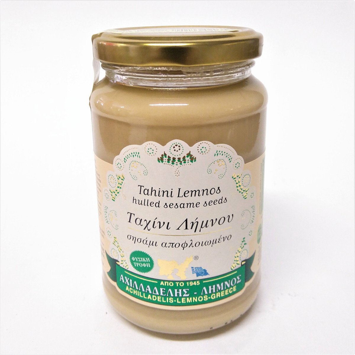 20230512174825_achilladelis_tachini_tachini_apo_apofloiomeno_sousami_limnou_700gr Αχιλλαδέλης Ταχίνι από Αποφλοιωμένο Σουσάμι Λήμνου 700gr - Image 1