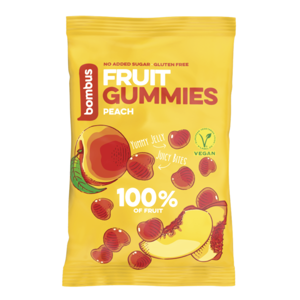 Bombus Fruit Gummies Peach ζελεδάκια ροδάκινο 35g