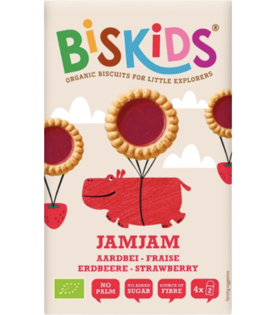 Biskids Bio JAMJAM παιδικά μπισκότα φράουλα 100g