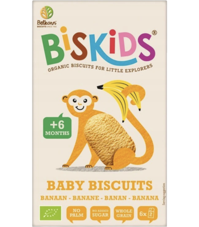Biskids Bio παιδικά μπισκότα με μπανάνα 120g