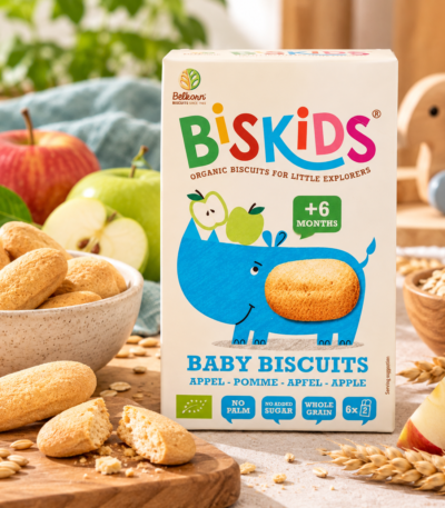 Biskids βιολογικά παιδικά μπισκότα με μήλο 120g