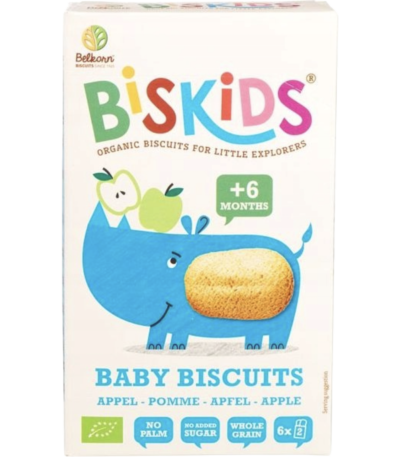 Biskids βιολογικά παιδικά μπισκότα με μήλο 120g