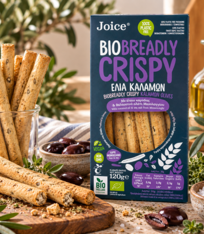 Joice βιολογικά κριτσίνια με ελιά Καλαμών 120g