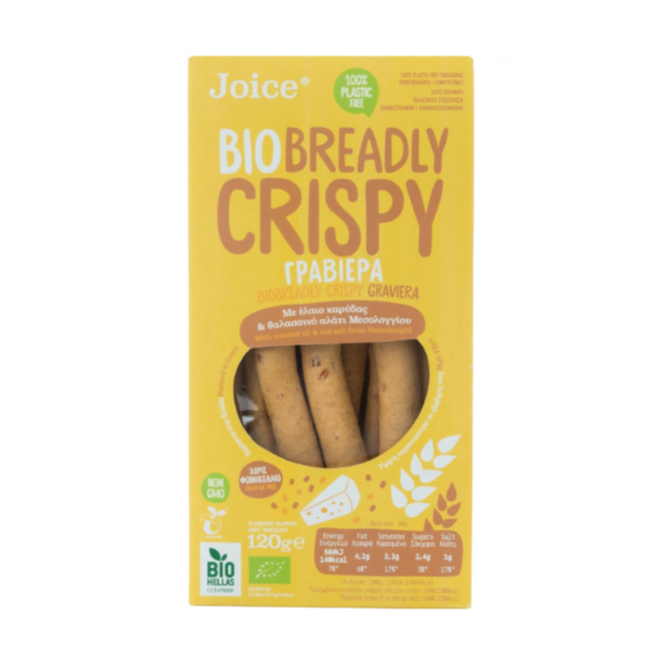 Joice βιολογικά κριτσίνια με γραβιέρα 120g