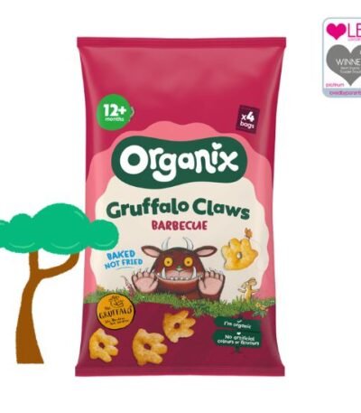 Organix βιολογικές πατουσίτσες καλαμποκιού Gruffalo Barbecue +12 μηνών 4x15g