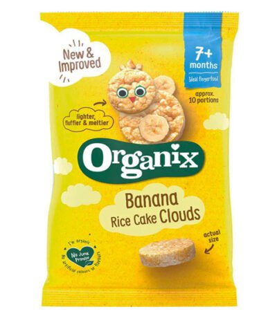 Organix βιολογικές ρυζογκοφρέτες με μπανάνα +7 μηνών 40g