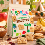 Biskids βιολογικά παιδικά μπισκότα με φρούτα, μήλο και μπανάνα 100g