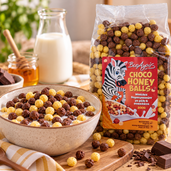 Βιολογικά δημητριακά Choco Honey Balls BioAgros 200g